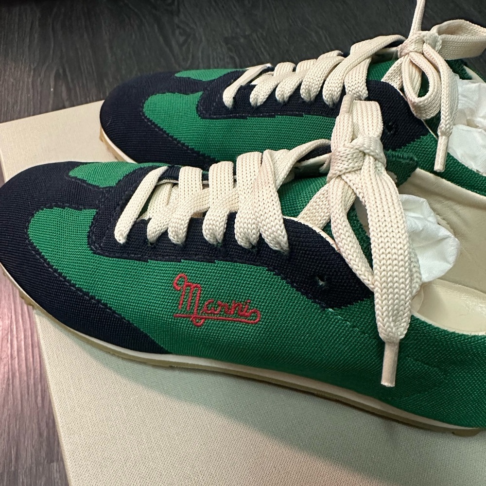 Marni Green and Navy  Sneakers